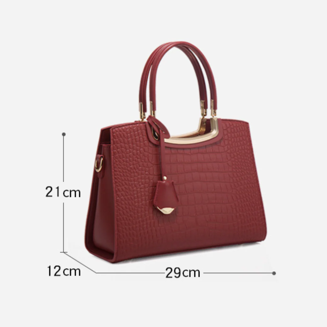 Tang Red 29 Crocodile-Embossed Tote III - Image 10