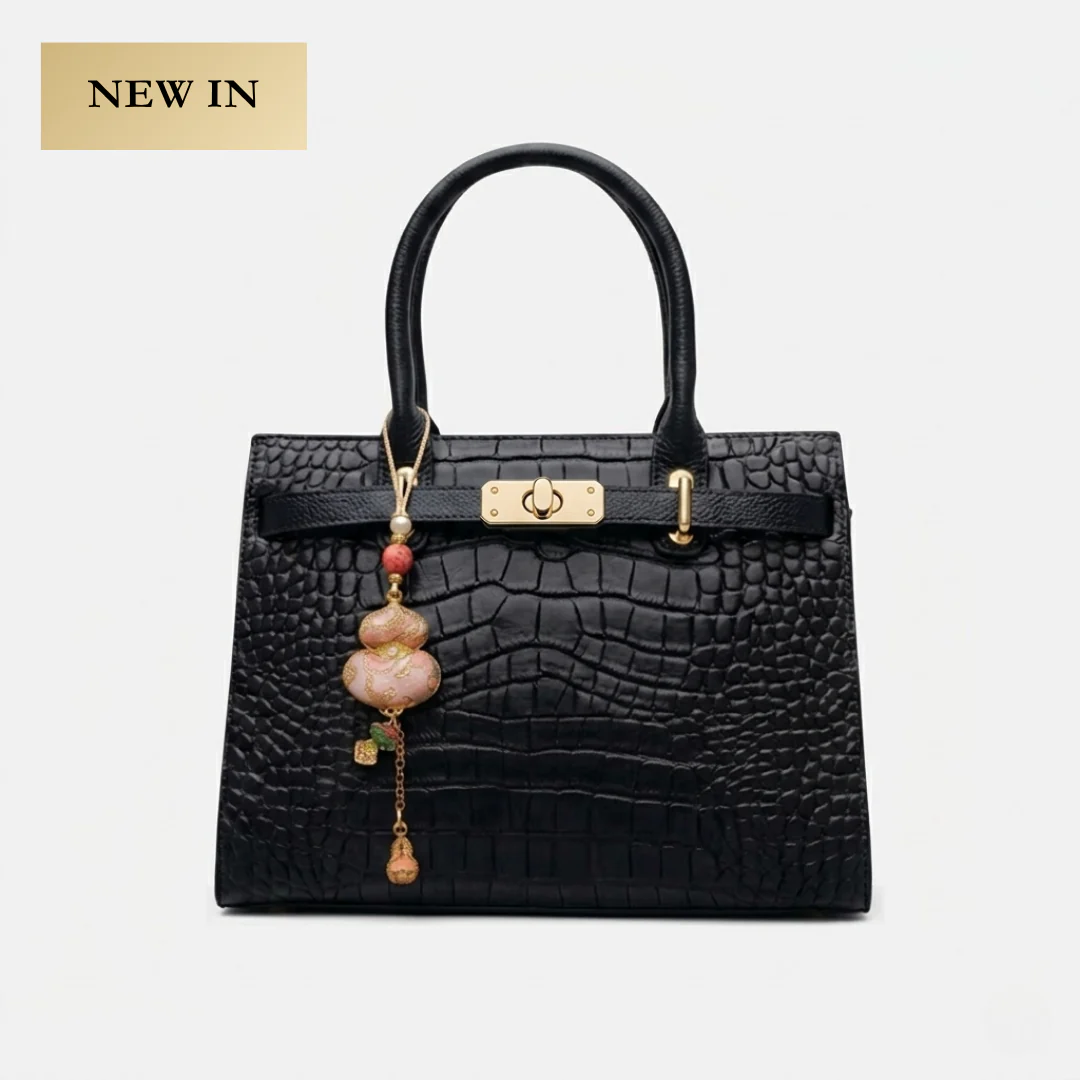 Tang Red 27 Scarlet Crocodile-Embossed Tote - Image 17