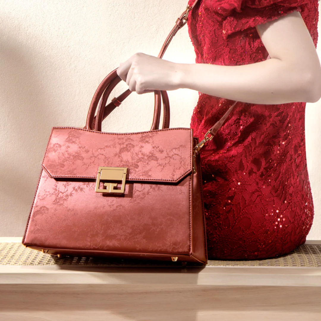 Tang Red 29 Silk Tote Bag II - Image 6